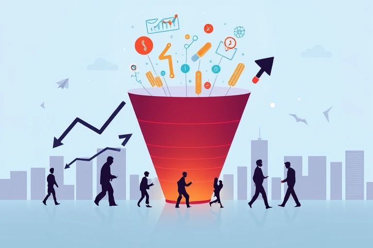 Conceitos visuais relacionados a The Evolution of Sales Funnels in the Digital Economy